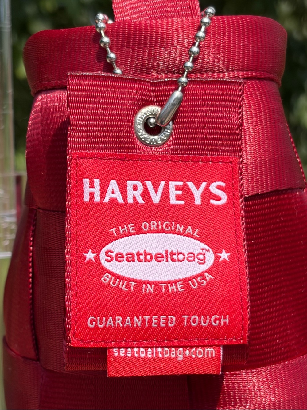 Vintage Harvey’s “The Original Detroit” Scarlet Red Baguette Shoulder Bag EUC - Picture 5 of 15